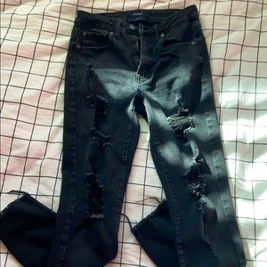 Black high rise jeans